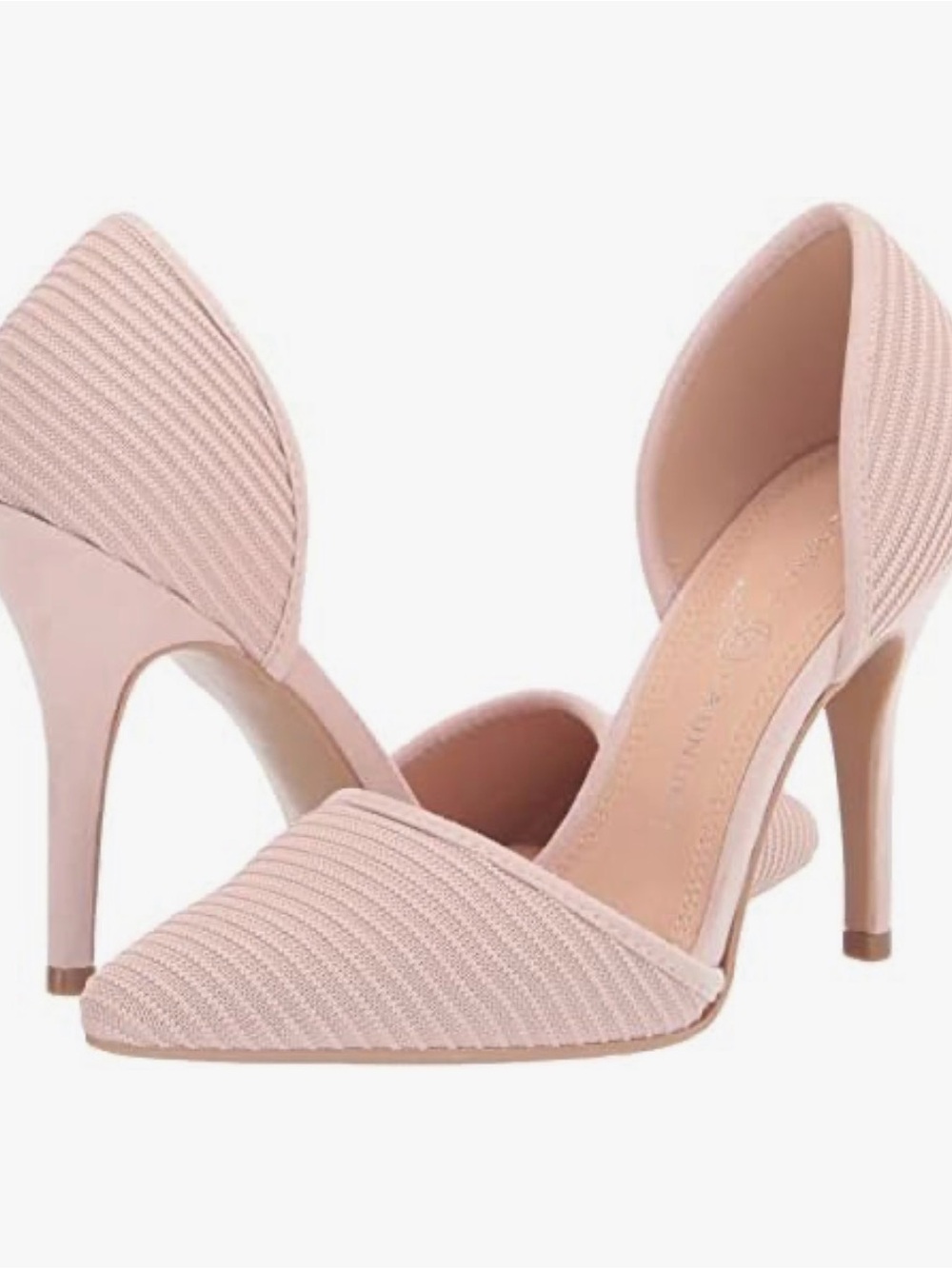 Elegant Pointed D'Orsay High Heels in Blush Pink